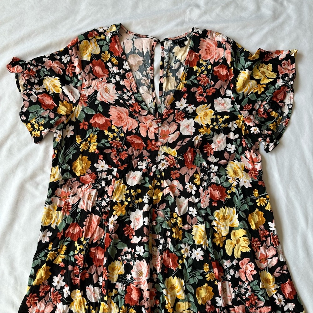 Torrid Floral Midi Dress | Size 2 (Plus)